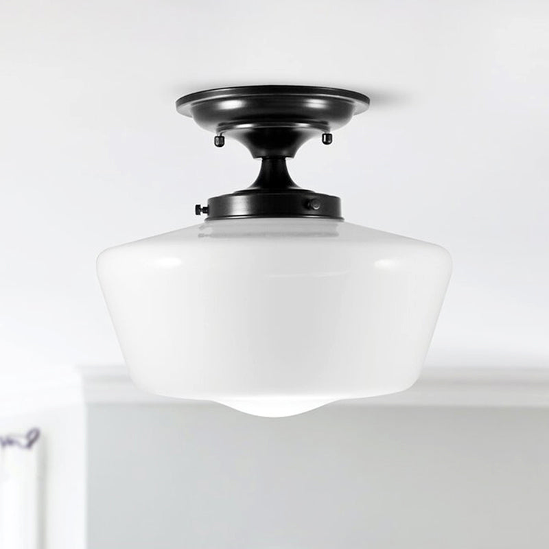 Flurglas Flush Mount Leuchte Traditionelle Flush -Leuchte