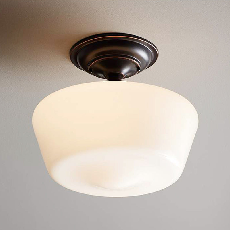 Flurglas Flush Mount Leuchte Traditionelle Flush -Leuchte