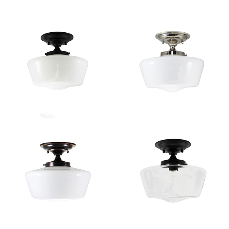 Hallway Glass Flush Mount Light Fixture Traditional Flush Light Fixture