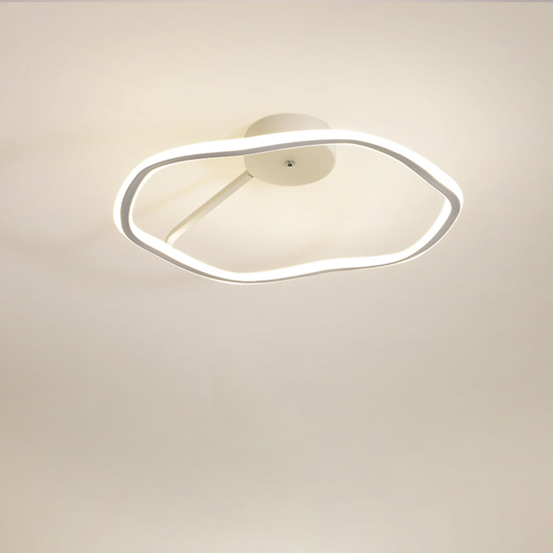 Metaal minimalisme 1-licht spoelmontage lineair spoelplafondlicht voor slaapkamer