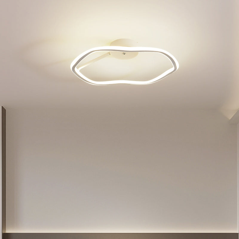 Metaal minimalisme 1-licht spoelmontage lineair spoelplafondlicht voor slaapkamer