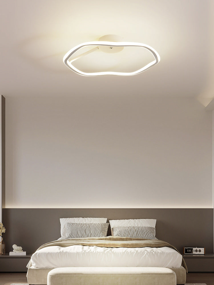 Metal Minimalism 1-Light Flush Mount Lamp Linear Flush Ceiling Light for Bedroom