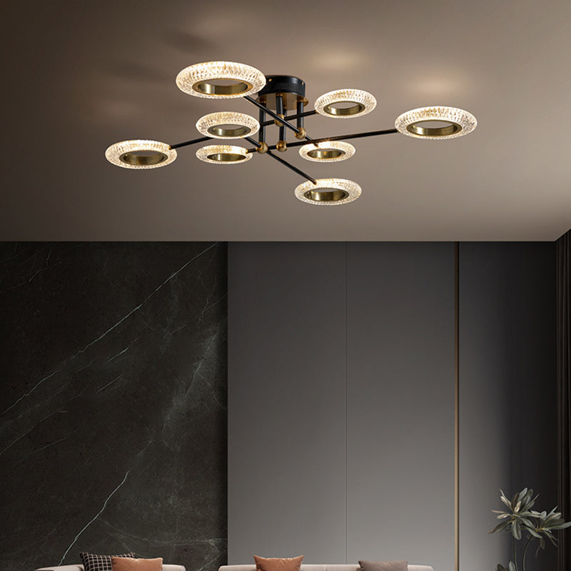 Sputnik LED Flush Mount Metal Contemporary Flush Mount Light for Living Room