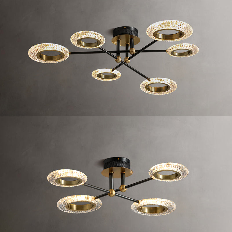 Sputnik LED Flush Mount Metal Contemorary Flush Mount Light für Wohnzimmer