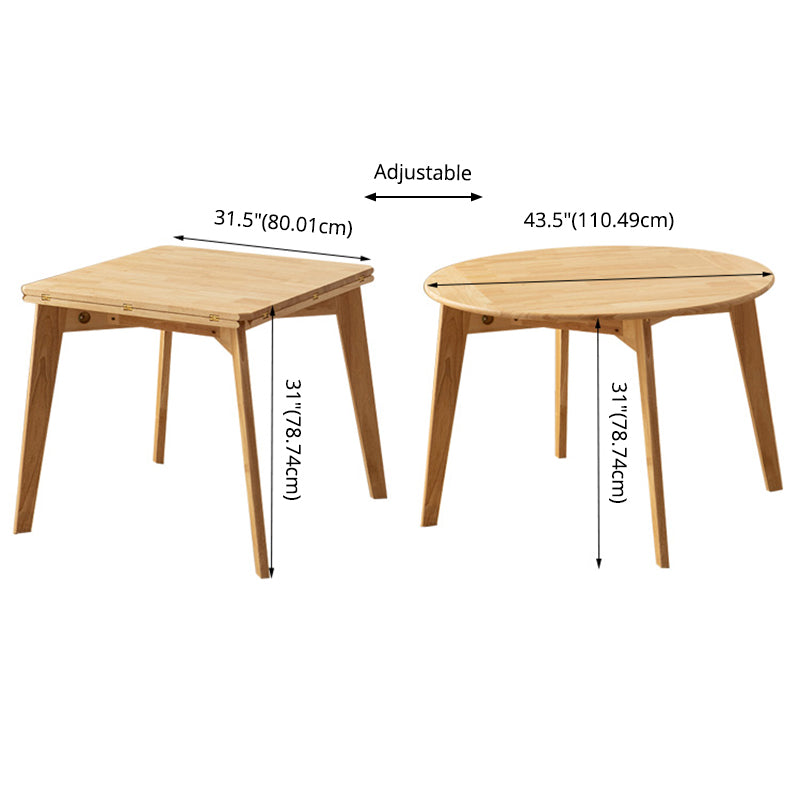 Modern Wood Verstelbare keuken Dinerset 4 -been Basetafel met vouwblad