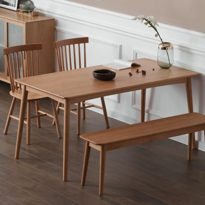 Rectangle solide contemporain Forme de meubles à manger 4 tableaux de jambes en bois formel pour salle à manger