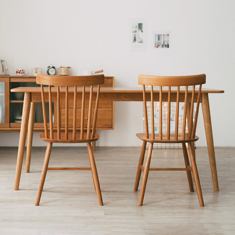 Muebles de comedor de forma de rectángulo de madera maciza contemporánea 4 Mesa de madera Formal para el comedor