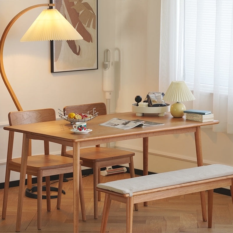 Cocina Conjuntos de comedor de madera maciza contemporánea con 4 patas Base de muebles de comedor base