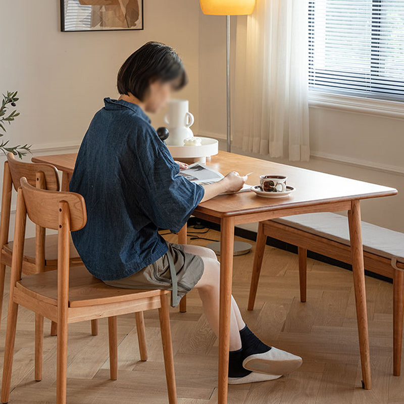 Cocina Conjuntos de comedor de madera maciza contemporánea con 4 patas Base de muebles de comedor base