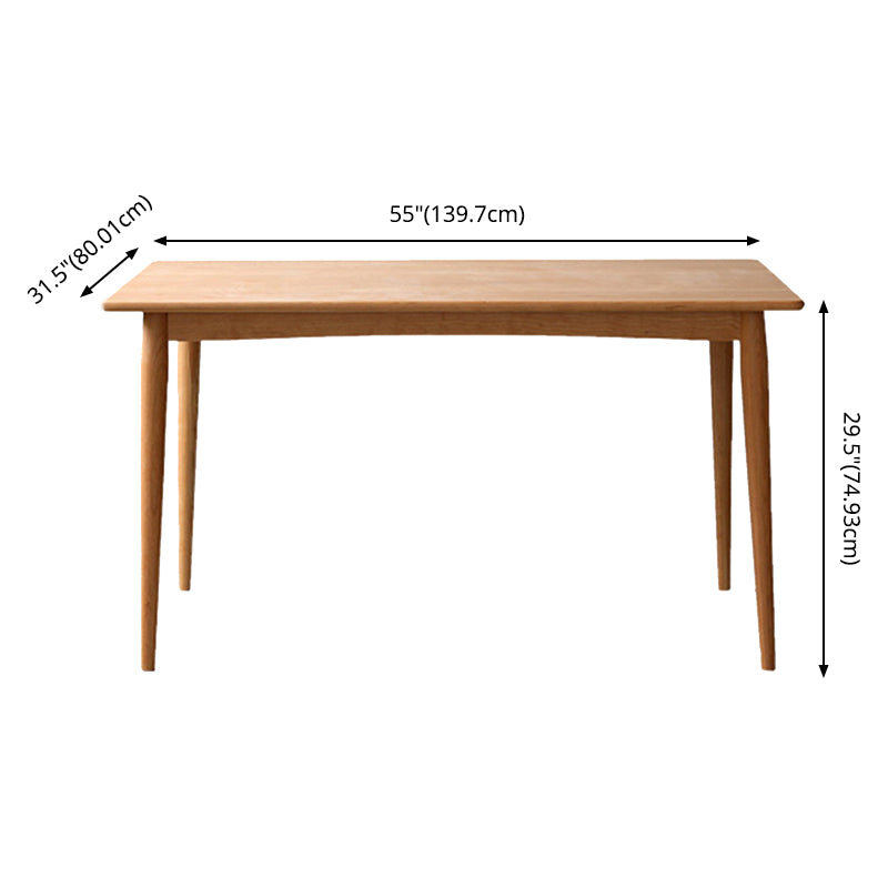 Küche zeitgenössische Massivholz -Esssets mit 4 Beinen Basis Esszimmermöbel Set