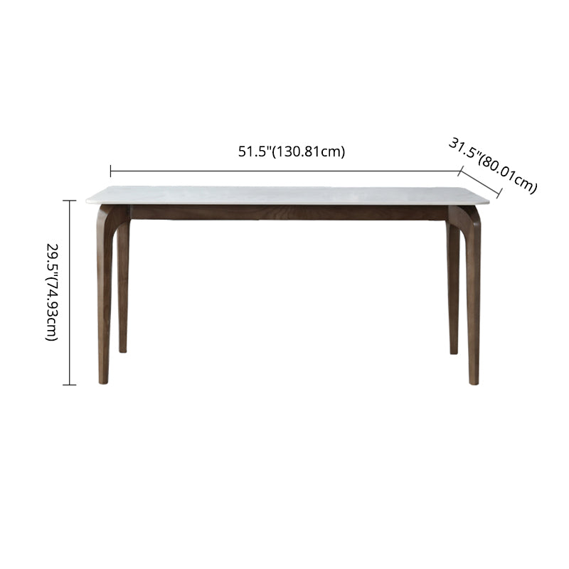 Pranzo in pietra a fissata contemporanea † † † Table¬ † con 4 gambe in legno massiccio set da pranzo da cucina