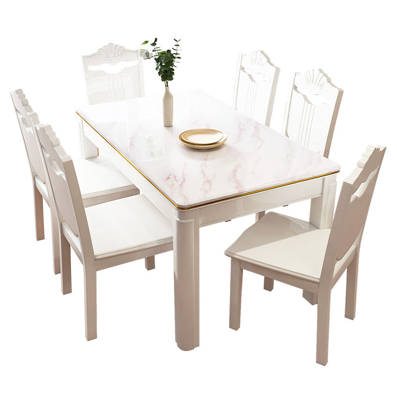 Comedor fijo moderno † ROOMA † Table¬ † Set Muebles de comedor de mármol Top para restaurante