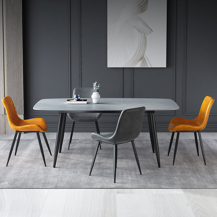 Moderne stijl keuken dinette set sintered stone eet meubels set met 4 poten basis