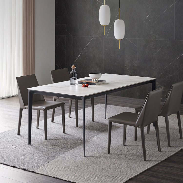 Moderner Stil Sintered Stone Esstisch mit Standardhöhentisch und 4 Beinbasis für den Heimgebrauch