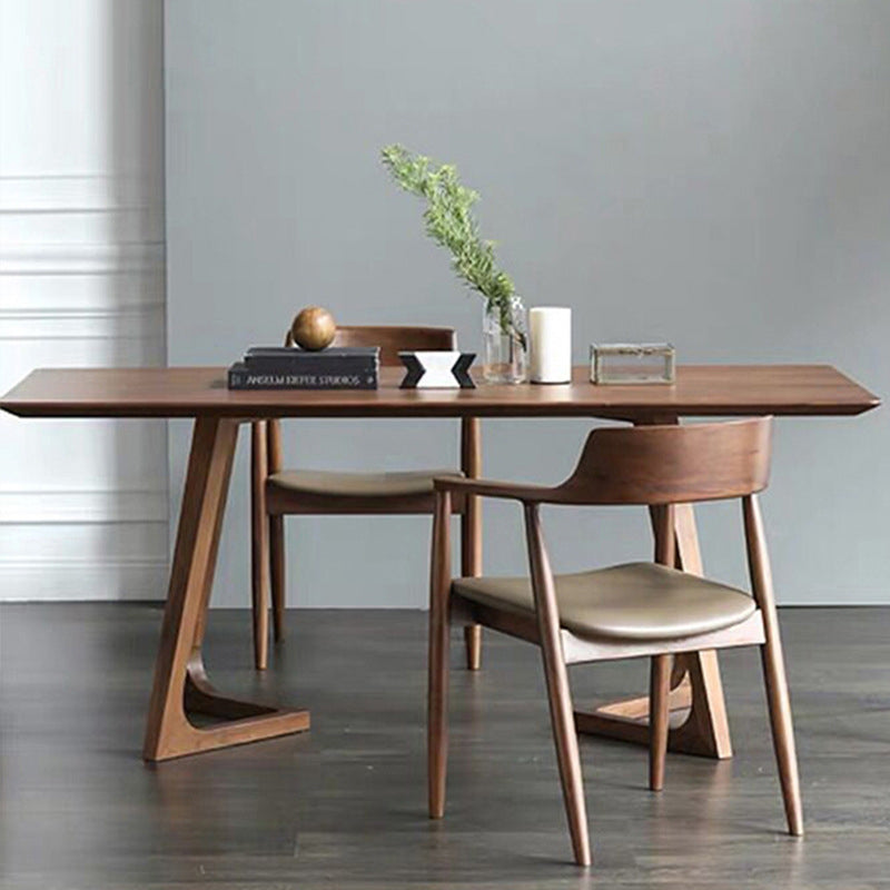 Tapa de mesa de cocina sólida de madera maciza fija de marrón para comedor