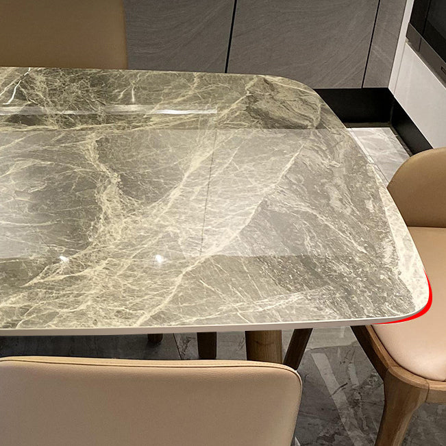 Mesa contemporánea de comedor de mármol con faux faux