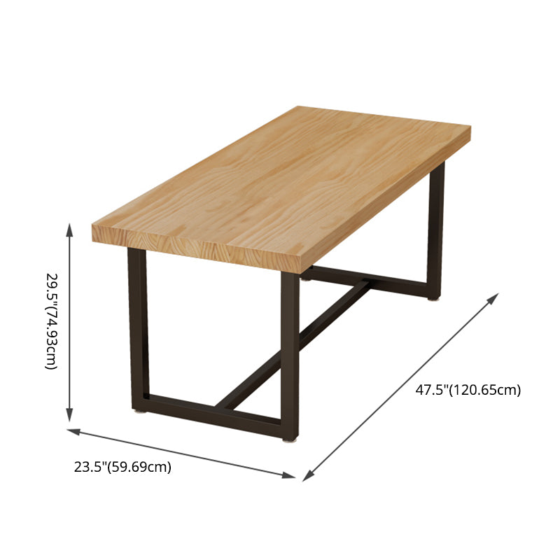 Moderner Holzfutter mit Rechteckform Tisch und Trestle Basis für den Heimgebrauch