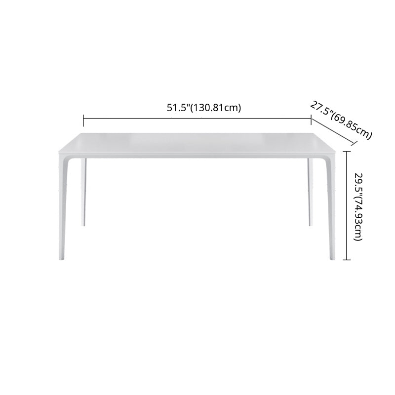Moderner Esszimmer Sinterstein Rechtecktisch Essmöbel Set mit 4 Beinbasis