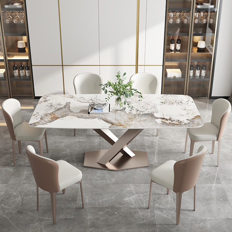 Set da pranzo grigio in pietra sinterizzato contemporaneo set da pranzo standard per cucina