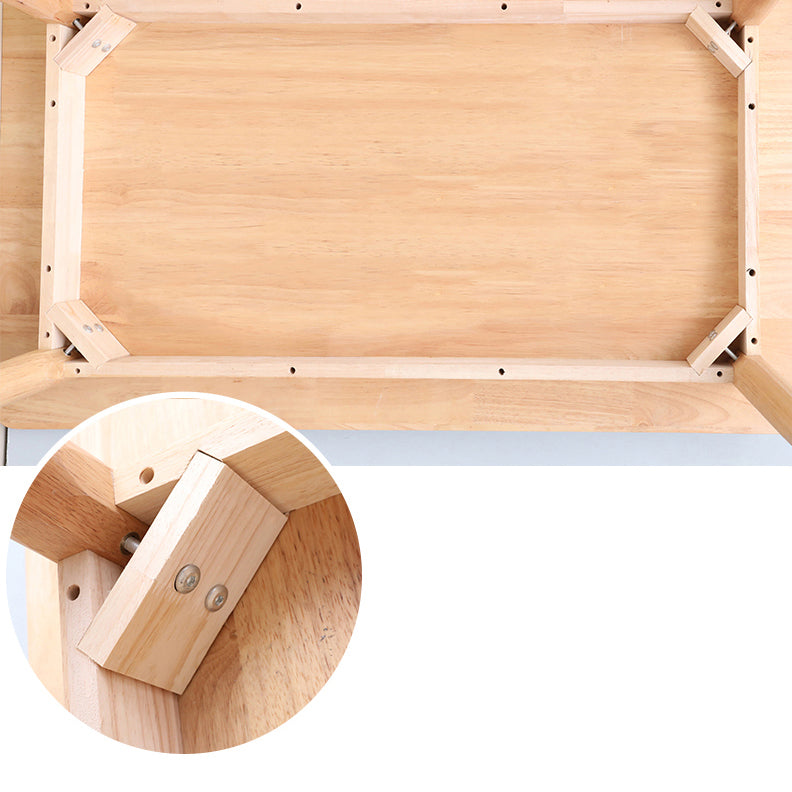 Set da tavolo da pranzo in legno massiccio moderno con mobili da pranzo a base di 4 gambe per uso domestico