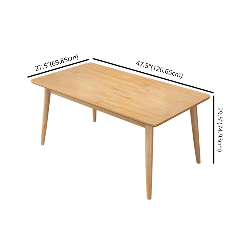 Ensembles de table à manger en bois massif de style moderne avec des meubles à manger de base à 4 jambes pour un usage domestique