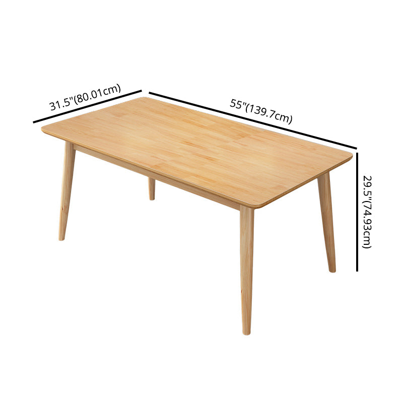 Set da tavolo da pranzo in legno massiccio moderno con mobili da pranzo a base di 4 gambe per uso domestico
