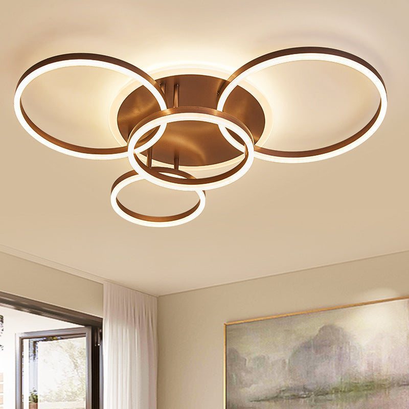 Creative Simple Semi Flush Mount Affermazione Luce per sala da pranzo soggiorno