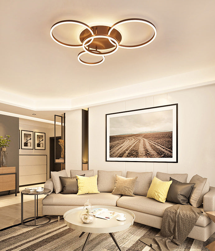 Creative Simple Semi Flush Mount Ceiling Light for Living Room Dining Room