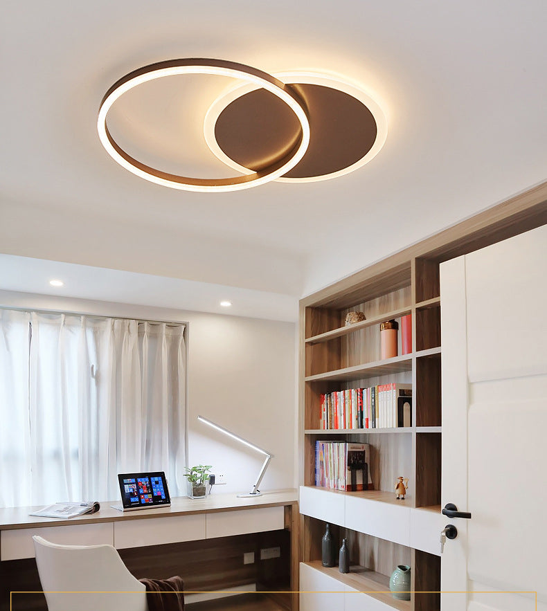 Kreativ Einfaches Semi -Flush -Mount Deckenlicht für Wohnzimmer Esszimmer