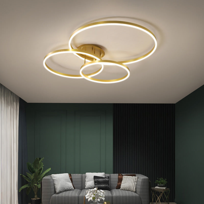 Creative Nordic Simple Semi Flush Flush Mount Plafond Lightture pour le salon