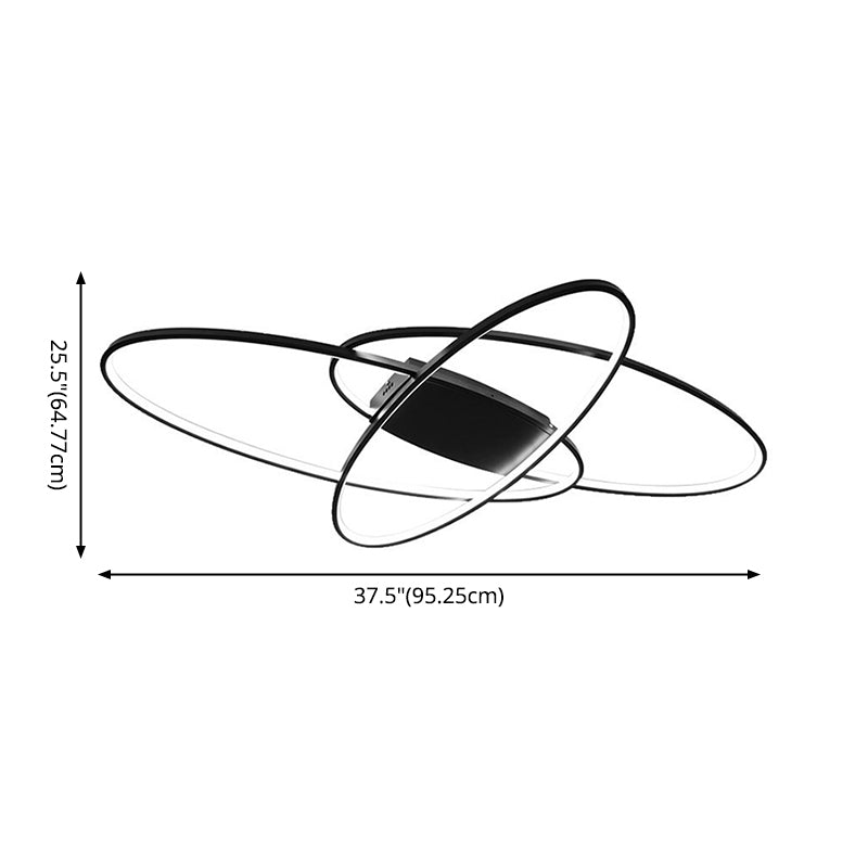 Lámpara LED ovalada Flush Techo Accesorio para comedor de sala de estar para sala de estar