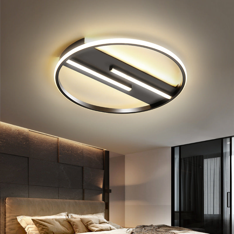 Modern 3 Light Flush Mount Ceiling Light with Acrylic Shade for Living Room