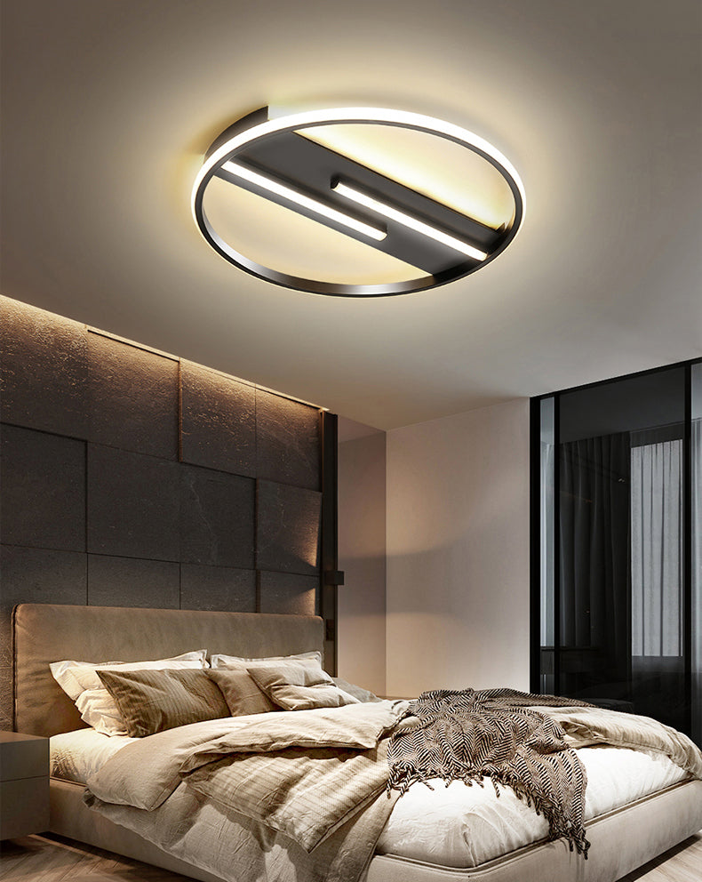 Modern 3 Light Flush Mount Ceiling Light with Acrylic Shade for Living Room