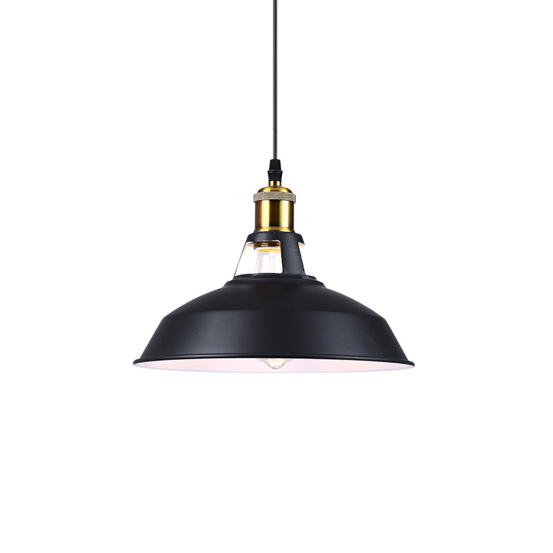 Metal Pendant Lighting Industrial-Style Black Shaded Restaurant Hanging Ceiling Light