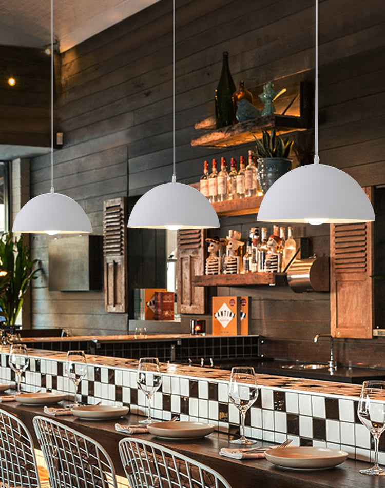 Shaded Metal Pendant Light Fixture Industrial Restaurant Commercial Pendant Lighting