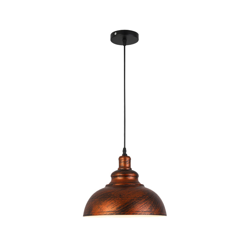 Metal Ceiling Pendant Light Farmhouse Style Dome Shaped Restaurant Pendant Ceiling Light