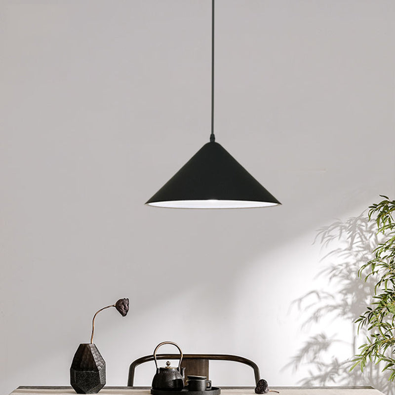 Black Pendant Light Fixture Industrial Metal Conical Commercial Pendant Lighting