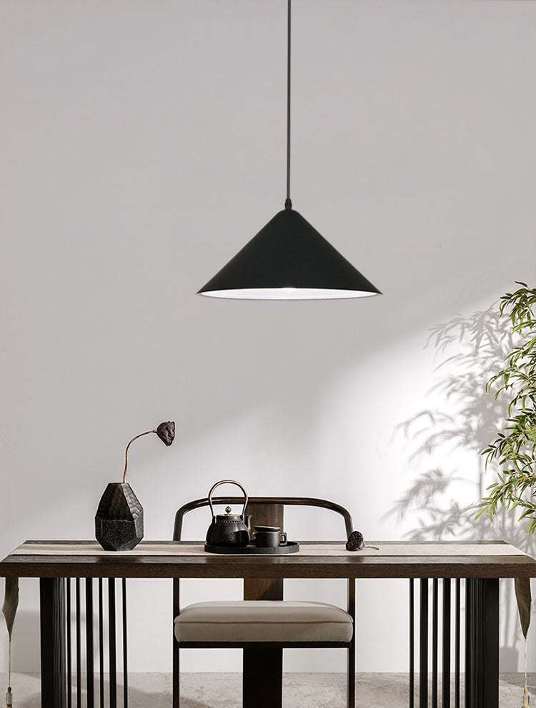 Black Pendant Light Fixture Industrial Metal Conical Commercial Pendant Lighting