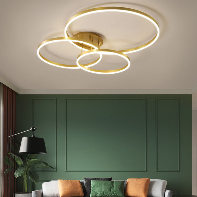 Creative Nordic Simple Semi Flush Flush Mount Plafond Lightture pour le salon