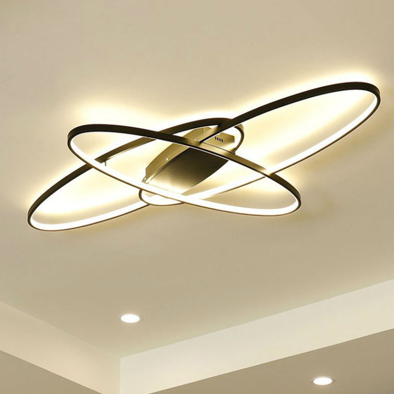 Oval LED Lamp Flush Mount Ceiling Light Fixture for Living Room Dining Room