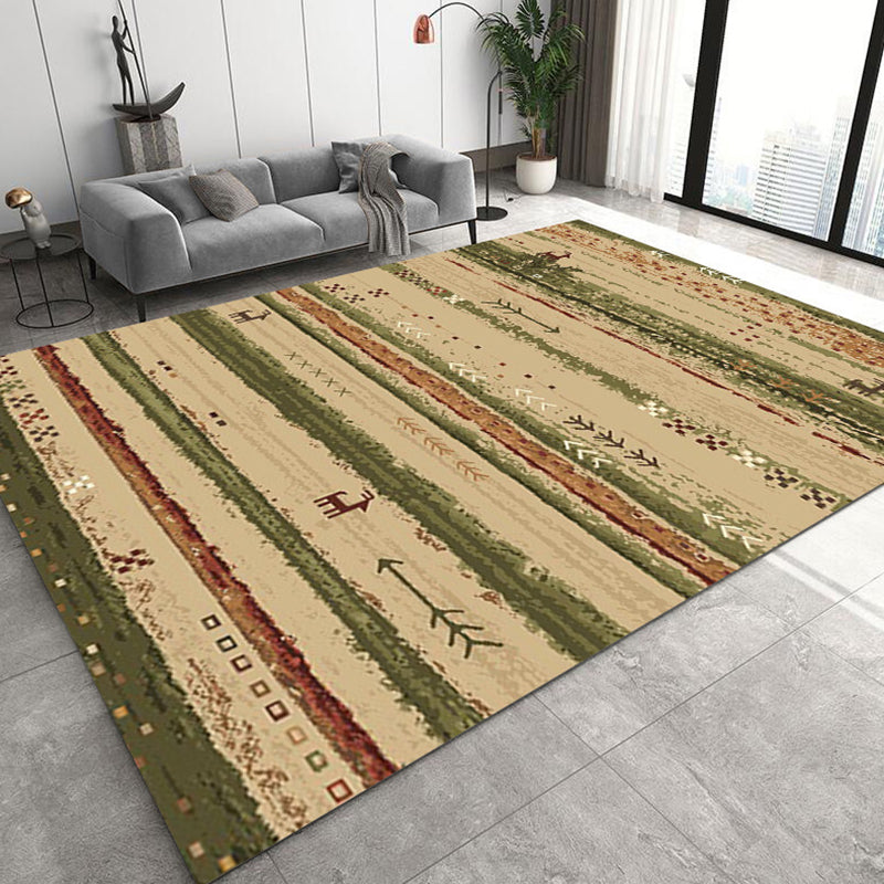 Multi-Color Bohemian Area Rug Tribal Classicism Rug Polypropylene Washable Carpet for Home Decor