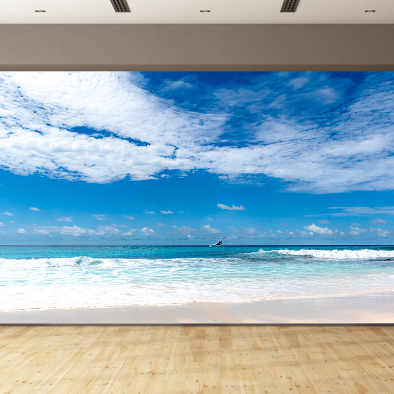 Sandy Beach Wall Mural Decal for Living Room Customized Wall Covering, Waterproof