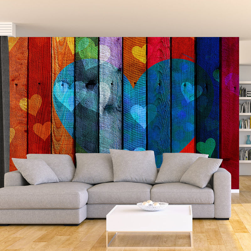 Customized Wood Surface Mural Wall Decals Home Decoration Living Room Wall Decor in Soft Color