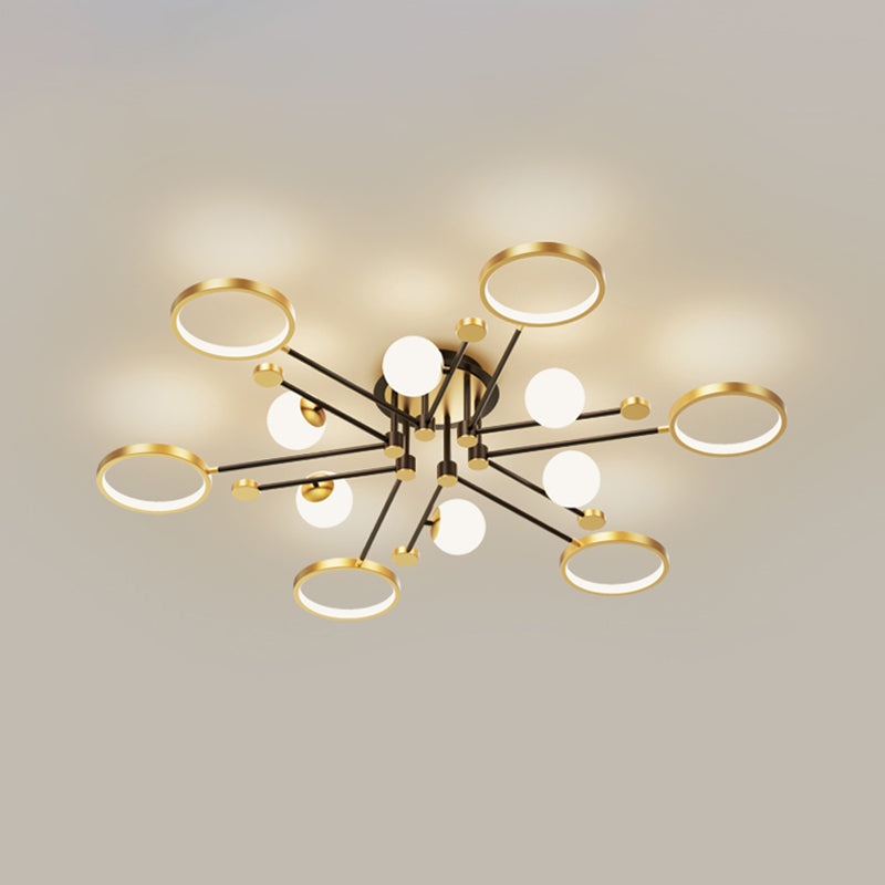 Metalen minimalisme spoeling mount lamp sputnik spoelplafondlicht voor woonkamer