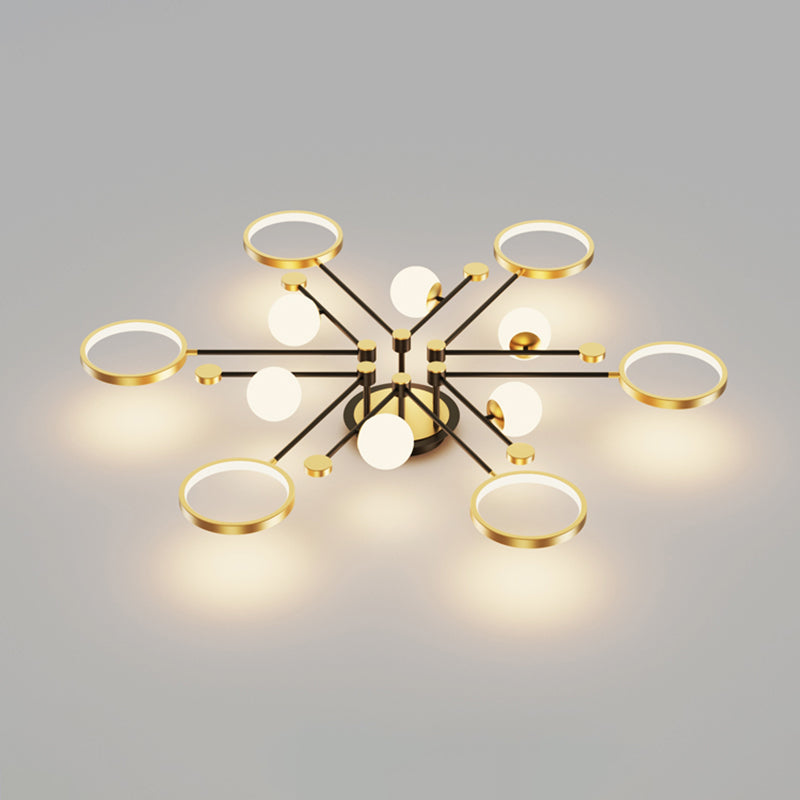 Metalen minimalisme spoeling mount lamp sputnik spoelplafondlicht voor woonkamer