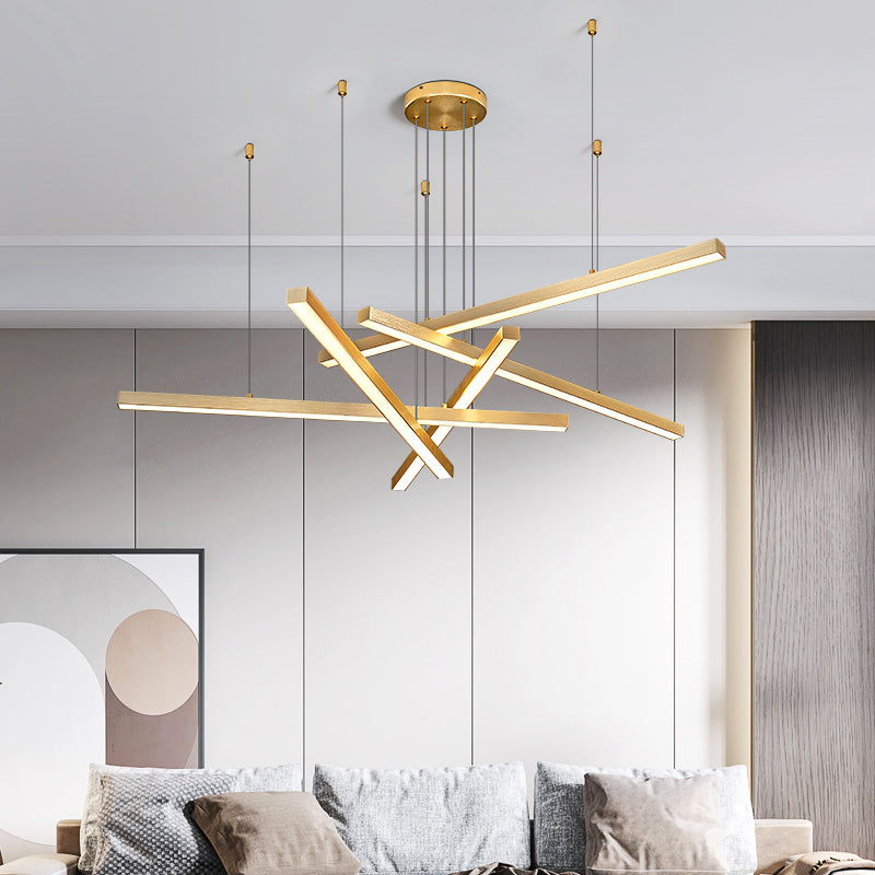 Contemporary Chandelier Acrylic Aluminum Chandelier for Living Room Dining Room