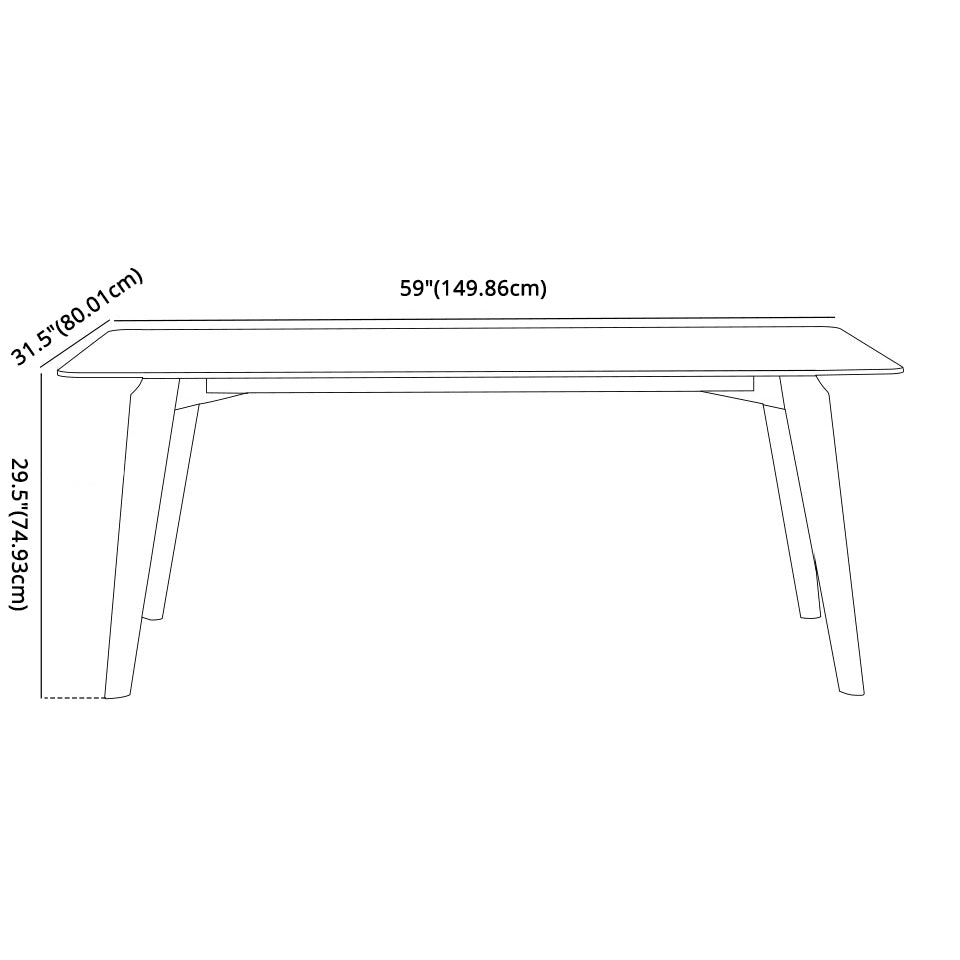 Tavolo da pranzo in pietra sinterizzato in stile moderno con tavolo grigio e 4 gambe in legno massiccio per uso domestico