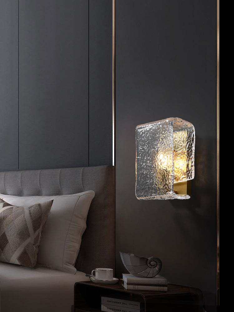 1-Light Contemporary Sconce Light Fixtures Glass Wall Lamp Sconce for Bedroom