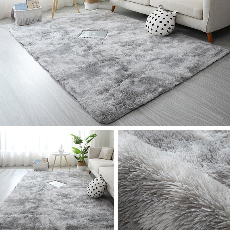 Minimalist Carpet Tie Dye Print Modern Polyester Carpet Non-Slip Backing Shag Rug for Living Room