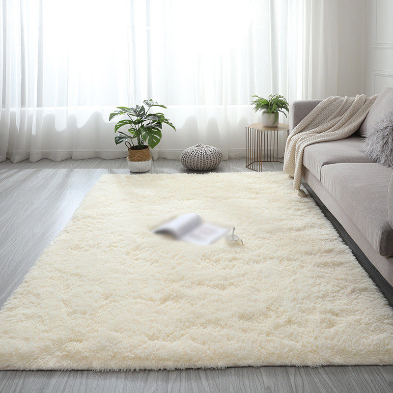 Minimalist Carpet Tie Dye Print Modern Polyester Carpet Non-Slip Backing Shag Rug for Living Room